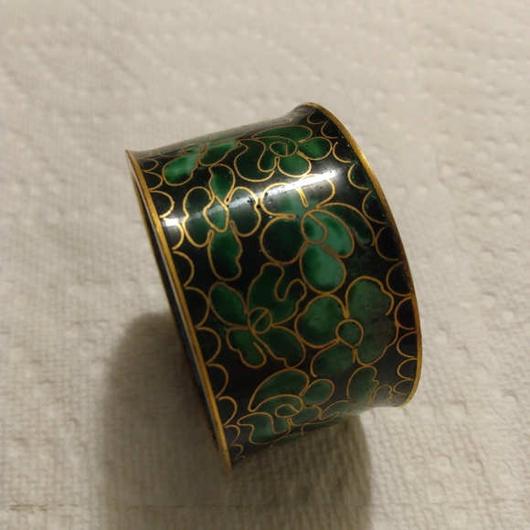 New Vintage Cloisonne Napkin Ring Serviette Dinner Lunch - Picture 5 of 7